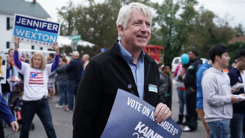 HAYMARKET, VA - OCTOBER 20:  Virginia State Attorney General Mark Herring (C) participates in the annual Haymarket Day parade October 20, 2018 in Haymarket, Virginia. Democratic U.S. House candidate and Virginia State Sen. Jennifer Wexton (D-33rd District) is challenging incumbent Rep. Barbara Comstock (R-VA) for the House seat that has been in Republican hands since 1981. Wexton is currently leading Comstock in most of the polls.  (Photo by Alex Wong/Getty Images)