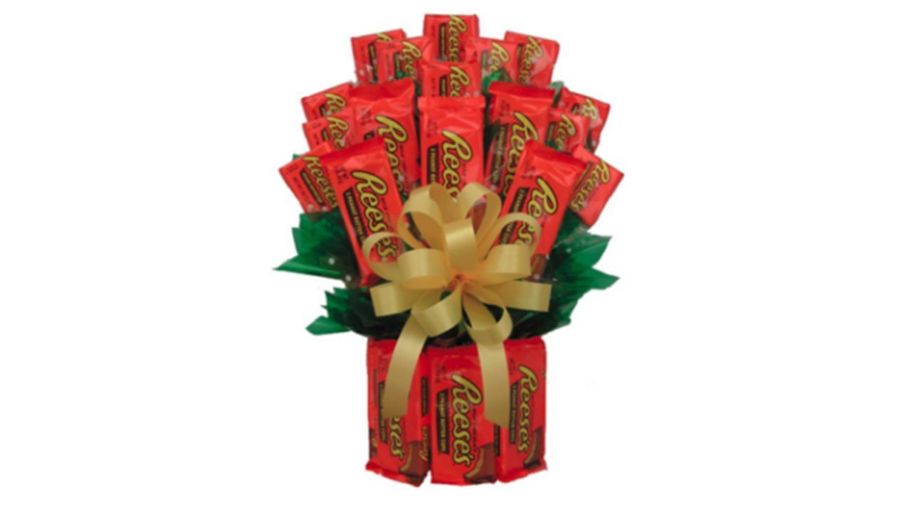 <strong>All Reese's Candy Bouquet ($74.28;</strong><a href="https://click.linksynergy.com/deeplink?id=Fr/49/7rhGg&mid=41098&u1=0219vdaygiftguide&murl=https%3A%2F%2Fjet.com%2Fproduct%2FAll-Reesestm-Candy-Bouquet%2Fce3c42e3b0b04c0bb3788ca428f29281%3FexperienceId%3D21" target="_blank" target="_blank"><strong> jet.com</strong></a>)