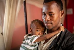 Jean Claude Nambinintsoa traveled for 24 hours in a mini-bus taxi to get his 15-month-old, Pierrot, to the hospital.