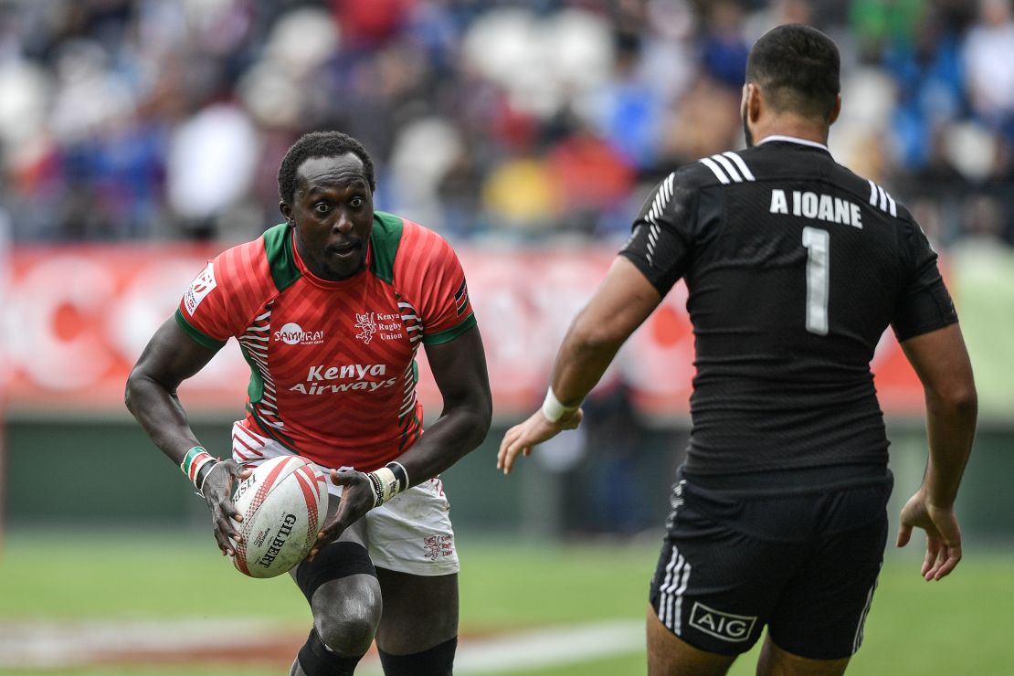 Kenya's Collins Injera is a star for the country's rugby sevens team.