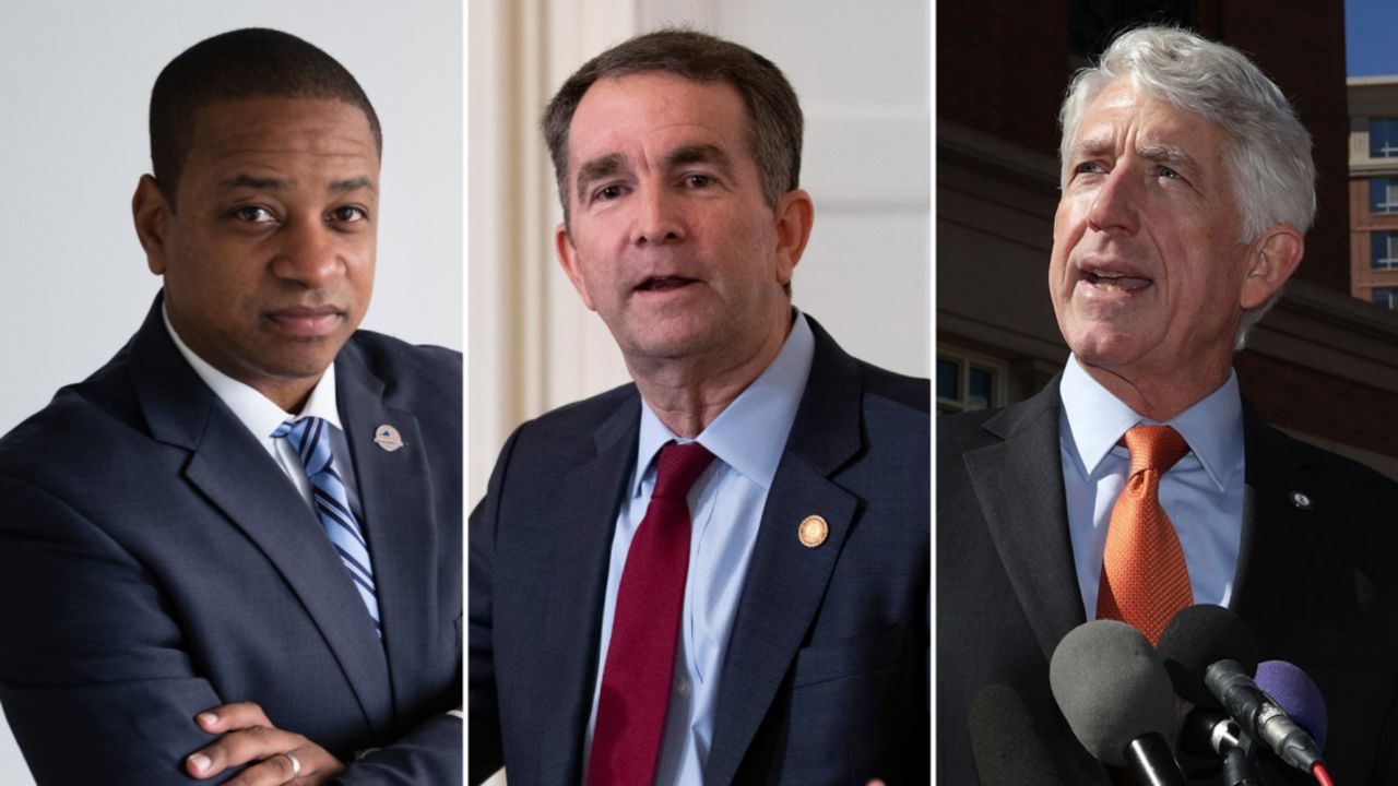 Justin Fairfax, Ralph Northam and Mark Herring