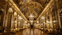 TOPSHOT - A picture taken on March 6, 2017 shows a view of the galerie des Glaces (Hall of Mirrors) painted by French artist Charles Le Brun (1619-1690) at the Versailles Castle, west of Paris. / AFP PHOTO / Martin BUREAU        (Photo credit should read MARTIN BUREAU/AFP/Getty Images)