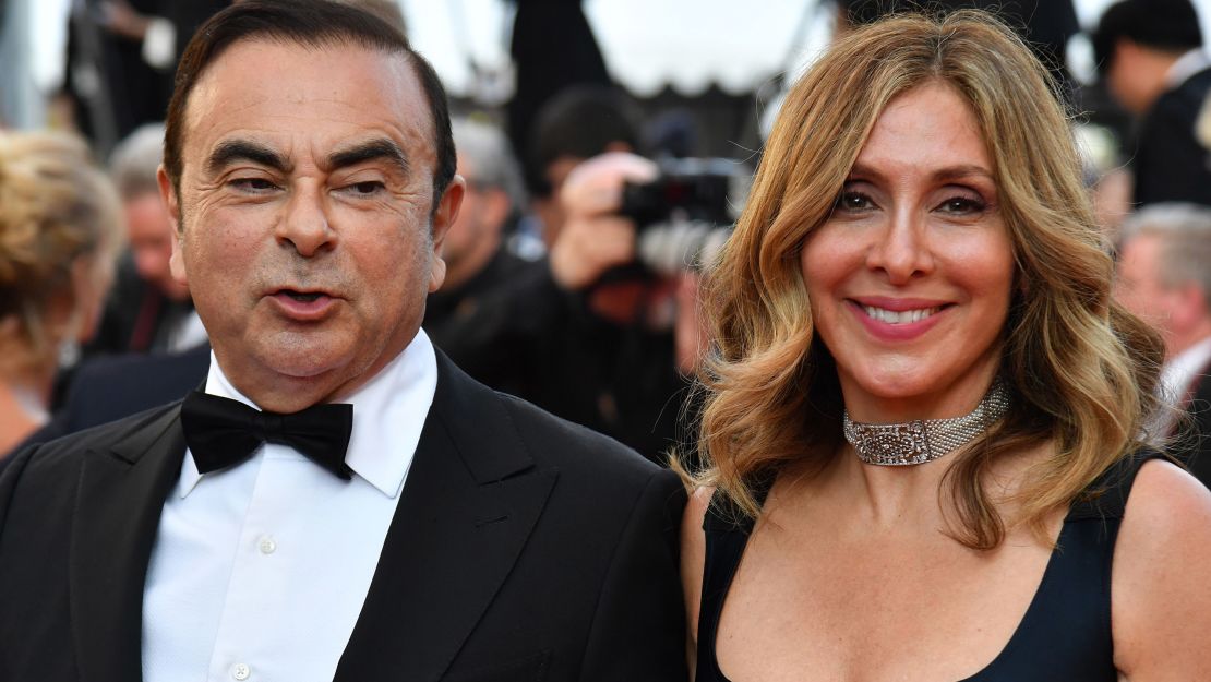 Carlos Ghosn and his wife Carole at the Cannes Film Festival last year.