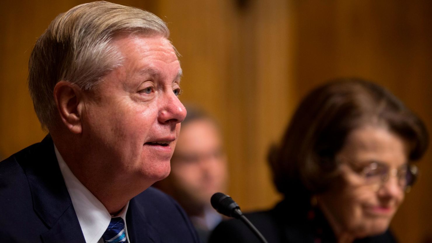 Senate Judiciary Committee Chairman Sen. Lindsey Graham (R-SC) speaks during a Senate Judiciary confirmation hearing for Neomi Rao.