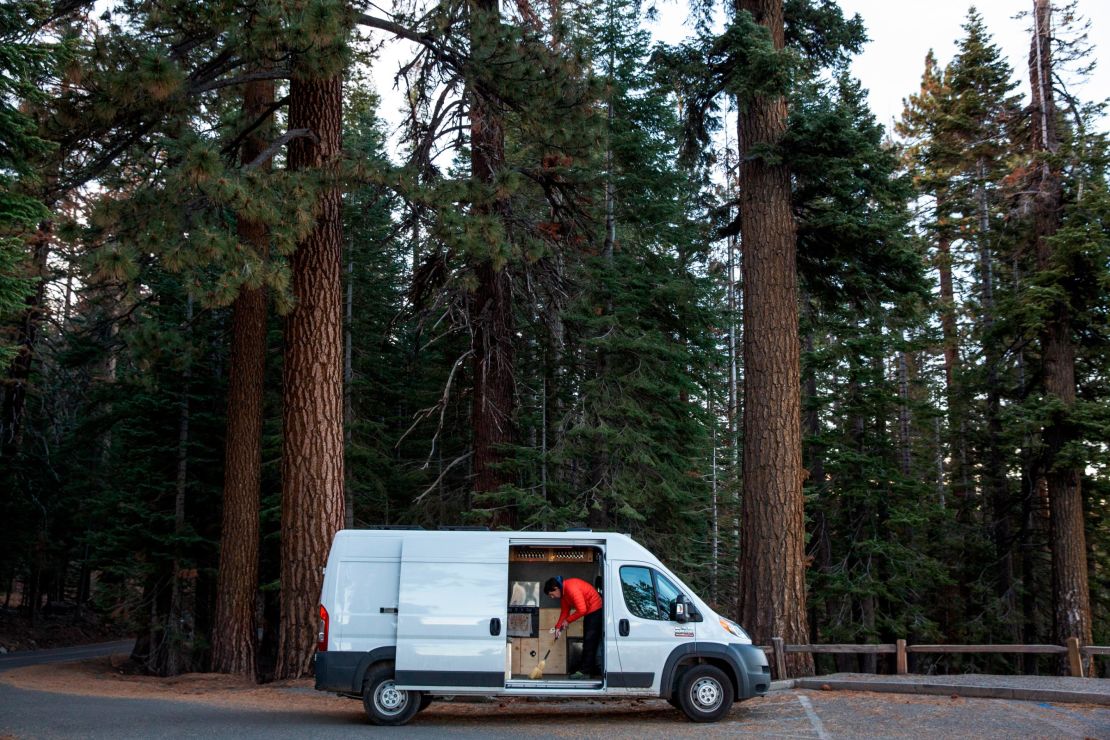 Honnold lives and travels in a small van for much of the year. 