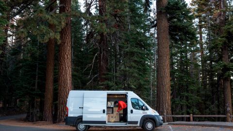 Honnold lives and travels in a small van for much of the year.