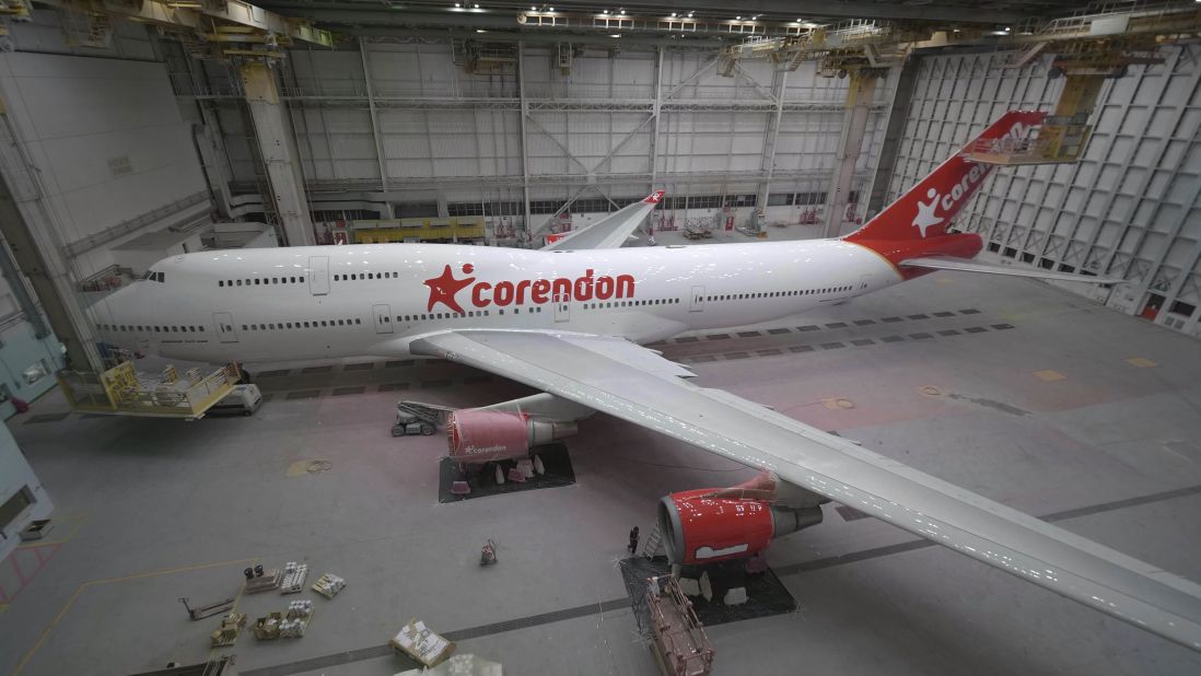 <strong>New life: </strong>Here's the airplane before its journey began, repainted in Corendon colors.