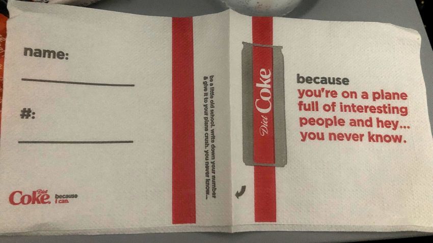 01 delta coke napkin
