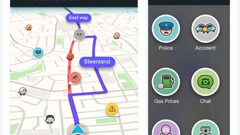 A screenshot of the Waze application.