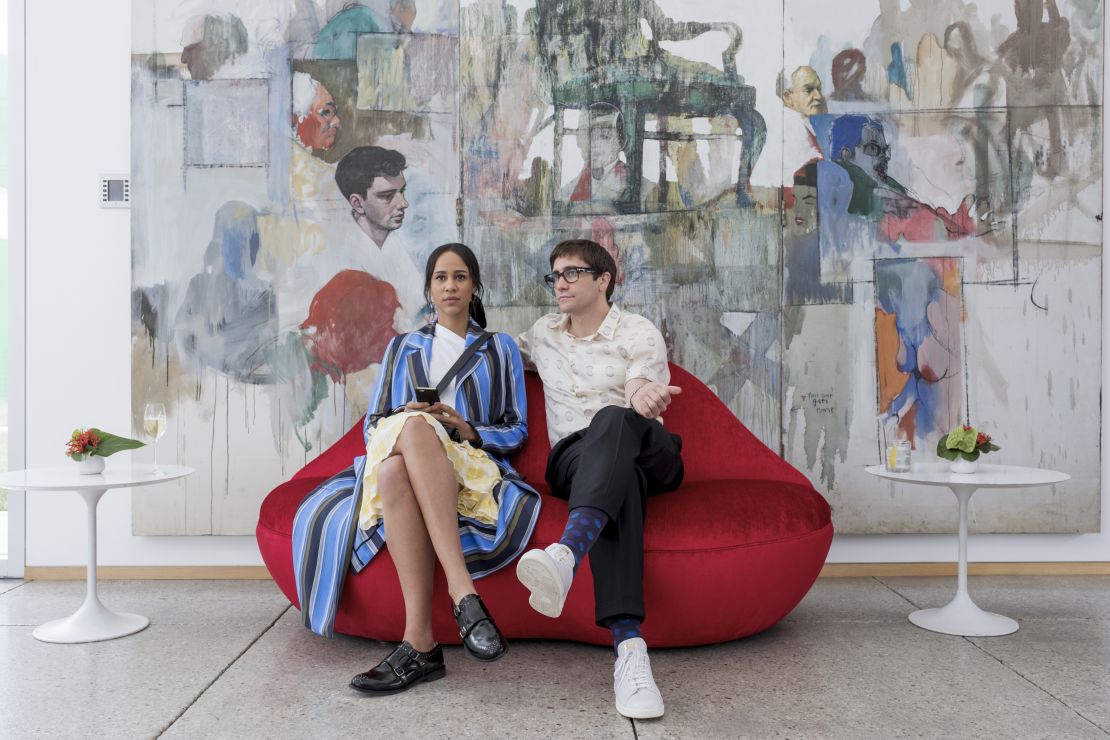 Zawe Ashton (Josephina) and Jake Gyllenhaal (Morf) in "Velvet Buzzsaw" as conspiring cogs in the art world machine.