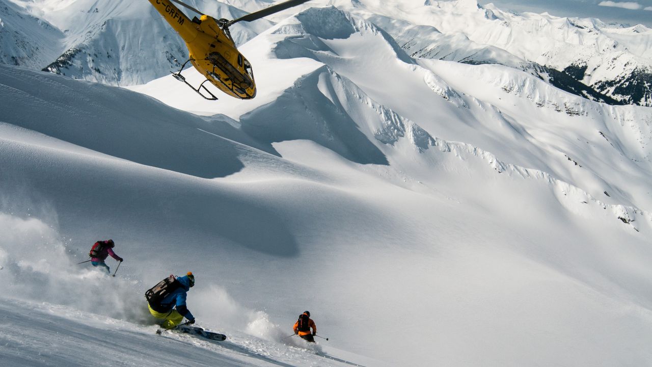 Heli-skiing on the Skeena Mountains in British Columbia, bordering Alaska, will satisfy most thrill seekers.