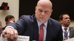 WASHINGTON, DC - FEBRUARY 08: Acting U.S. Attorney General Matthew Whitaker prepares to testify before the House Judiciary Committee in the Rayburn House Office Building on Capitol Hill February 08, 2019 in Washington, DC. Following a subpoena fight between committee Chairman Jerrold Nadler (D-NY) and the Justice Department, Whitaker was questioned about his oversight of special counsel Robert Mueller's investigation into Russian meddling in the 2016 presidential election. (Photo by Chip Somodevilla/Getty Images)