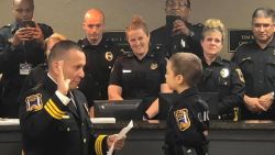6-year-old Abigail Arias sworn in as honorary police officer in Freeport, Texas