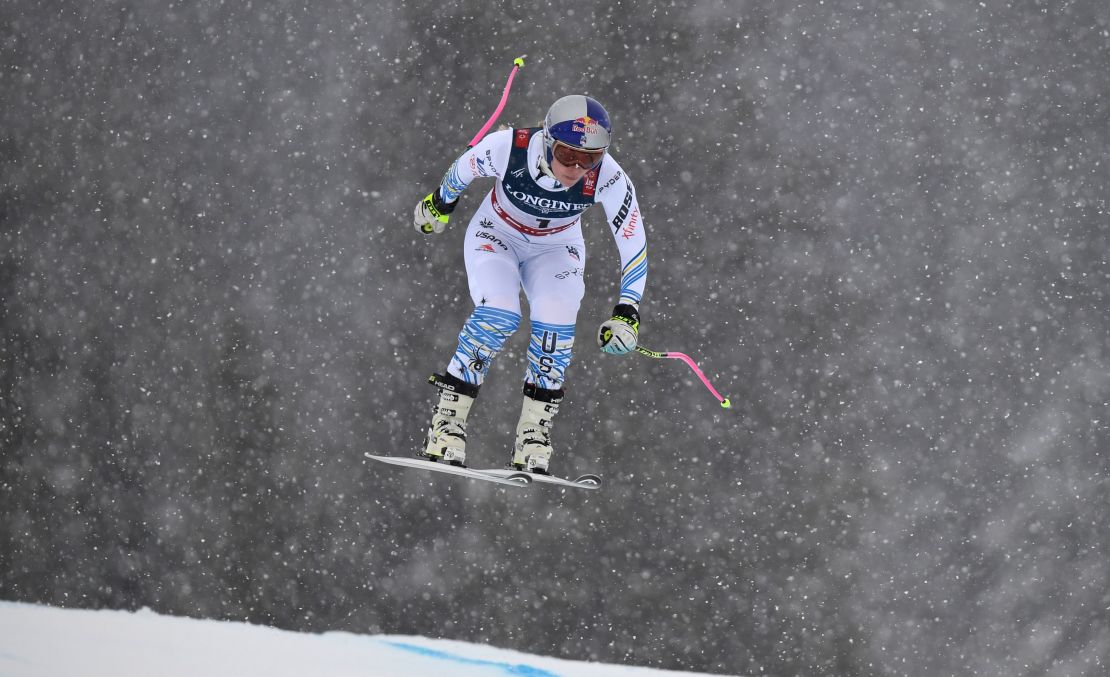 Vonn finished eighth in the downhill run of the Alpine combined in Are.