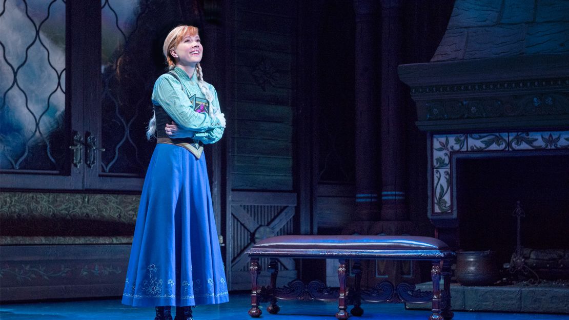 Patti Murin in costume as Princess Anna in the Broadway staging of "Frozen."