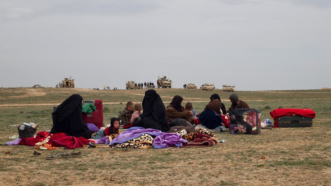 Anti-ISIS fighters bring fleeing civilians to this remote spot on the Syrian steppe.