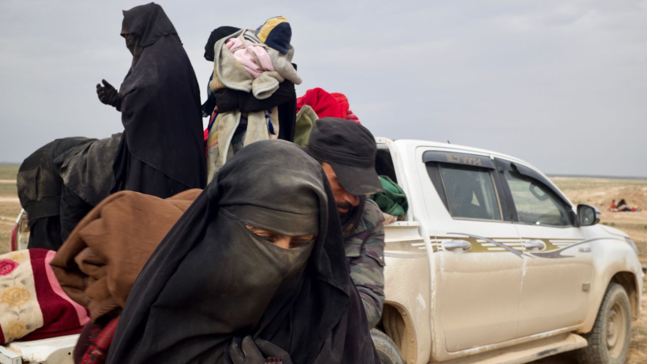 The so-called caliphate's former subjects  arrive dusty, exhausted, scared and disoriented.