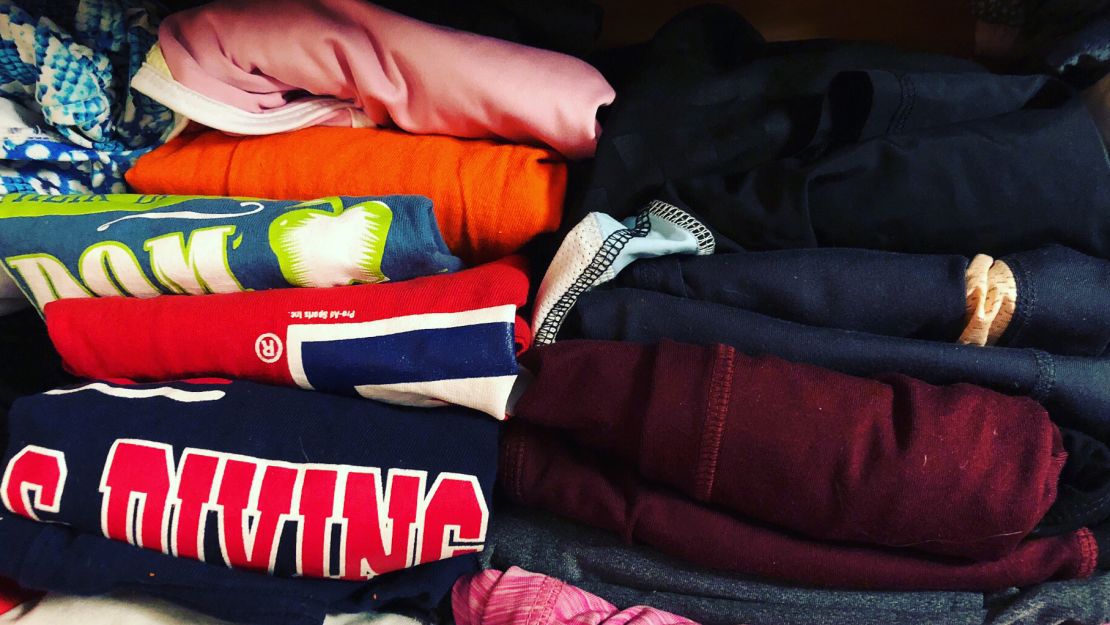 Drawers in DeDe Alexander's house after her family took on the KonMari method.