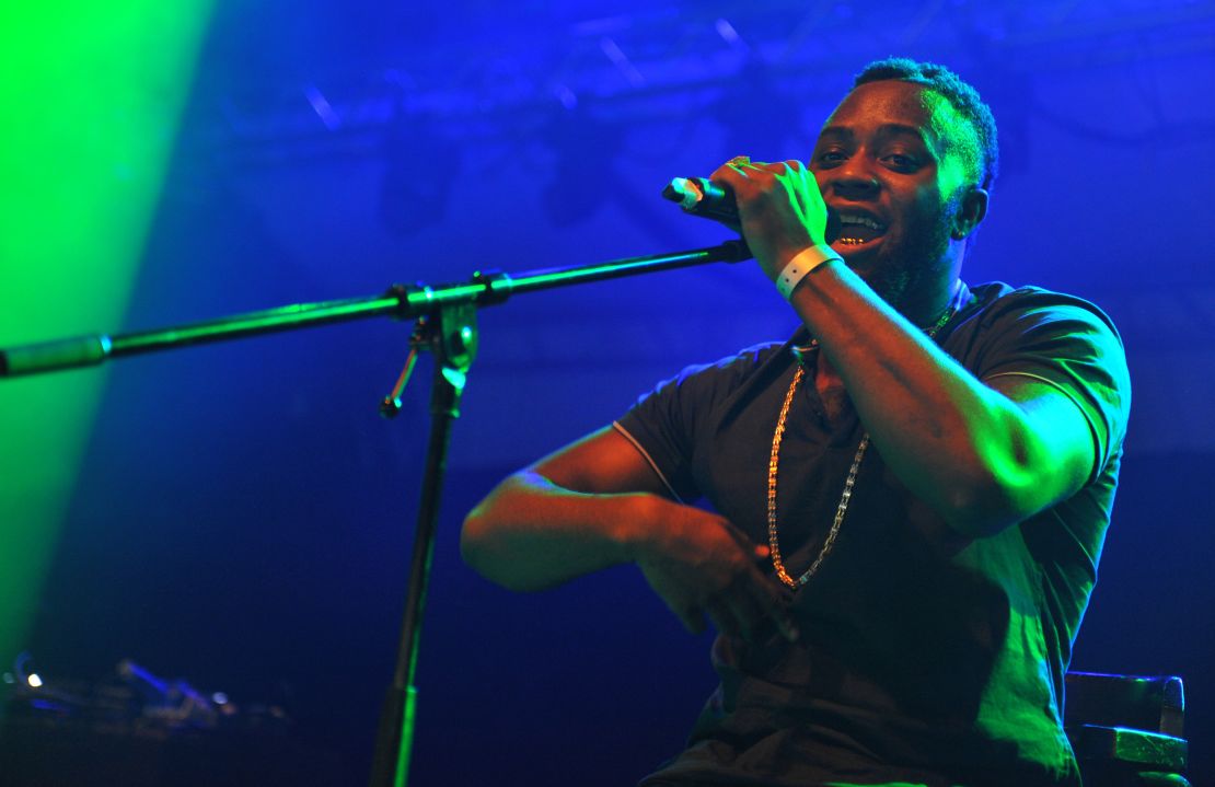 Cadet performs on stage at the O2 Shepherd's Bush Empire on November 26, 2015 in London.