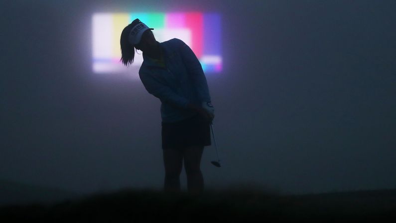 A golfer warms up in heavy fog on the first day of the Handa Vic Open in Geelong, Australia, on Thursday, February 7. <a href="index.php?page=&url=http%3A%2F%2Fwww.cnn.com%2F2019%2F02%2F04%2Fsport%2Fgallery%2Fwhat-a-shot-sports-0204%2Findex.html" target="_blank">See 33 amazing sports photos from last week</a>