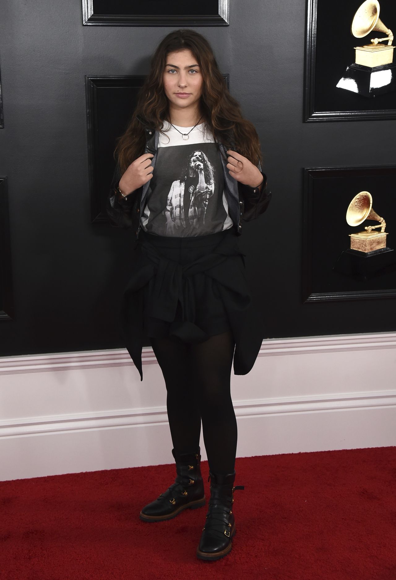 Toni Cornell wears a shirt showing her father, the late rocker Chris Cornell