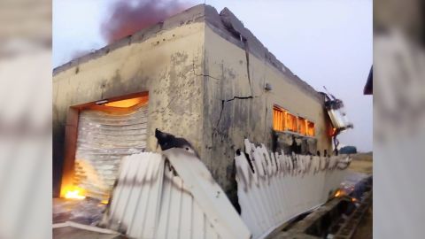 An office building used by Nigeria's election commission was burned down in Plateau state on February 10, just six days before the country is due to vote in a general election.