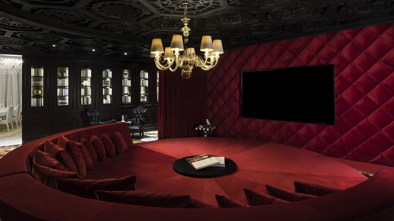 <strong>Cinema:</strong> The two-story Sky House suite starts in the 23rd floor, but if you tire of the 360-degree views over Doha and the Persian Gulf, you can always hang out in the cinema. 