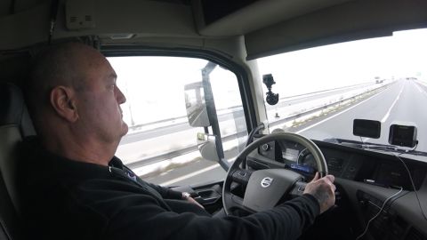 Gordon Terry has been driving trucks between Italy and Britain for 25 years.