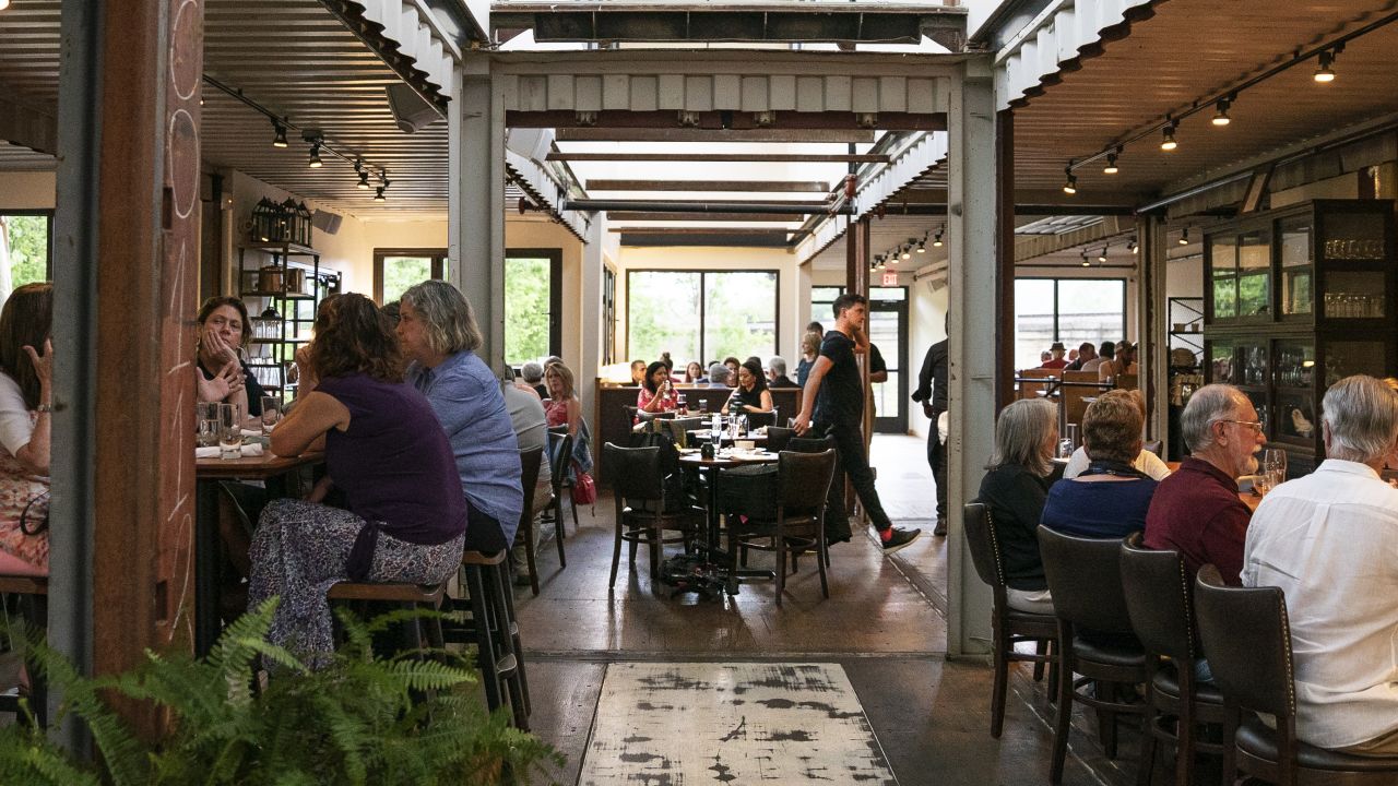 Smoky House Supper Club was constructed from shipping containers.