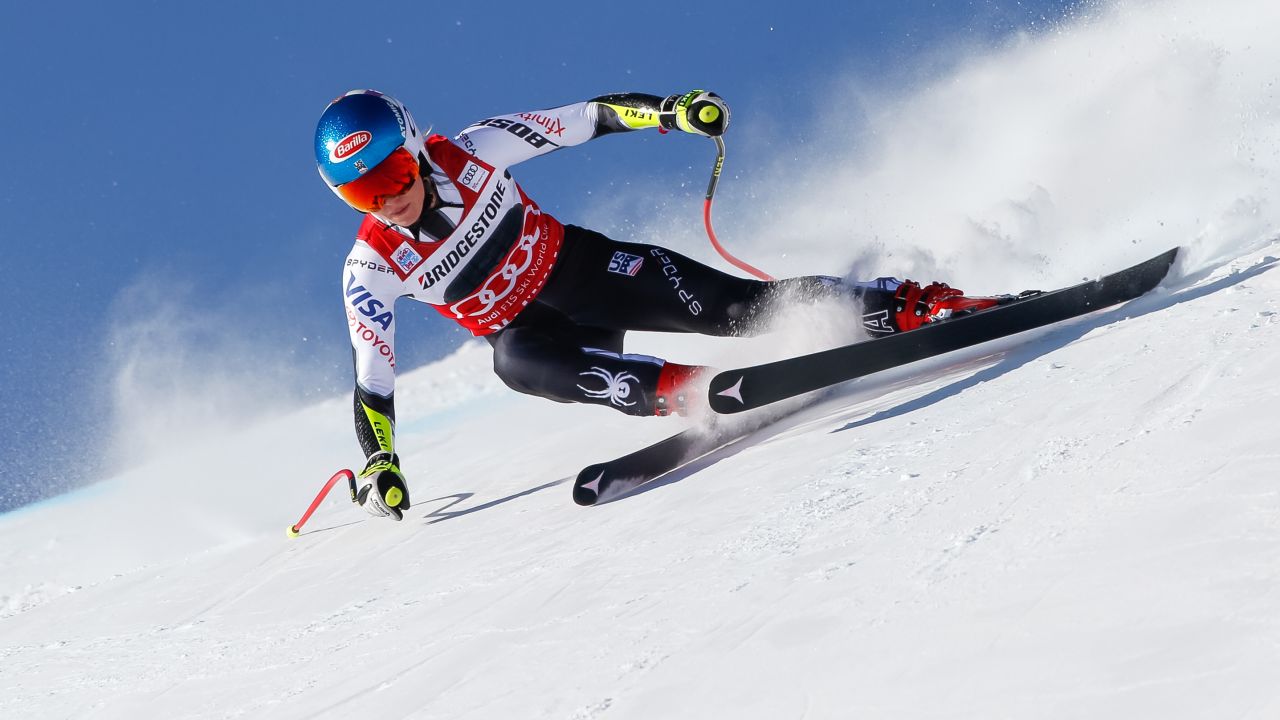 Mikaela Shiffrin stormed to victory in the women's super-G at St Moritz in December on the way to her overall crown. 