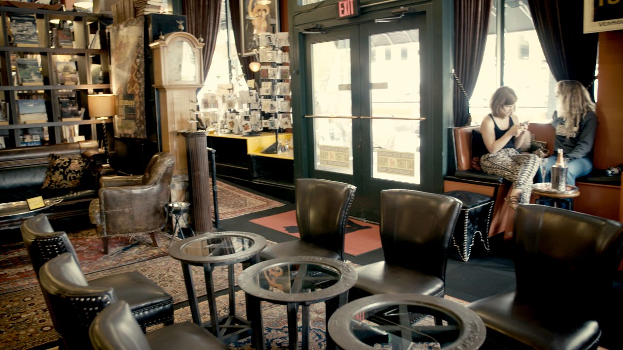 Battery Park Book Exchange has many nooks and crannies where customers can read and drink.