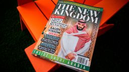A glossy magazine about Saudi Arabia is photographed in Washington, Monday April 23, 2018. The mystery behind the origins of a the pro-Saudi magazine that showed up on U.S. newsstands is growing amid revelations that the Saudi Embassy in Washington got a sneak peek. The Associated Press has obtained files showing that a digital copy was quietly shared with Saudi officials by American Media Inc. almost three weeks before it was published, despite both parties' insistence that they didn't coordinate on the magazine. (AP Photo/J. David Ake)