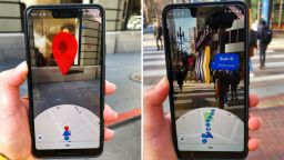 A new Google Maps feature that Google is testing with a small group of users mixes virtual navigation cues with the real world.