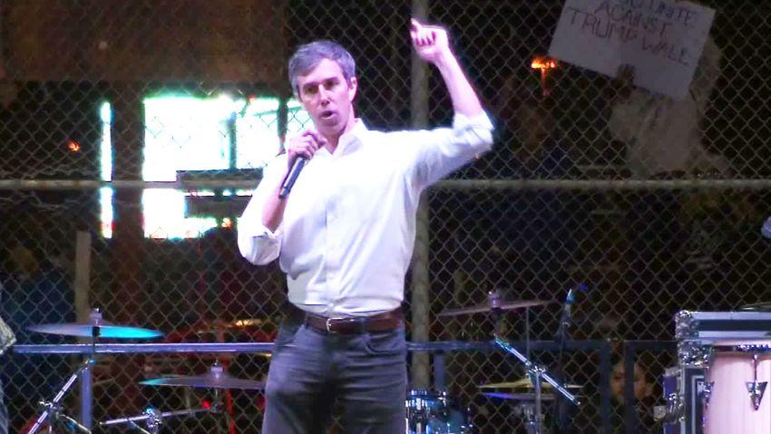 beto orourke rally against wall