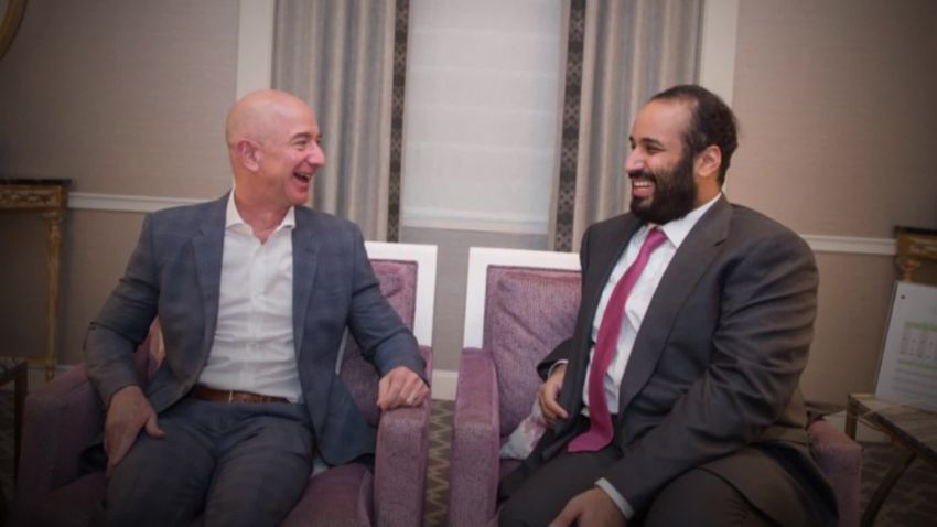 Jeff Bezos and Mohamed bin Salman
