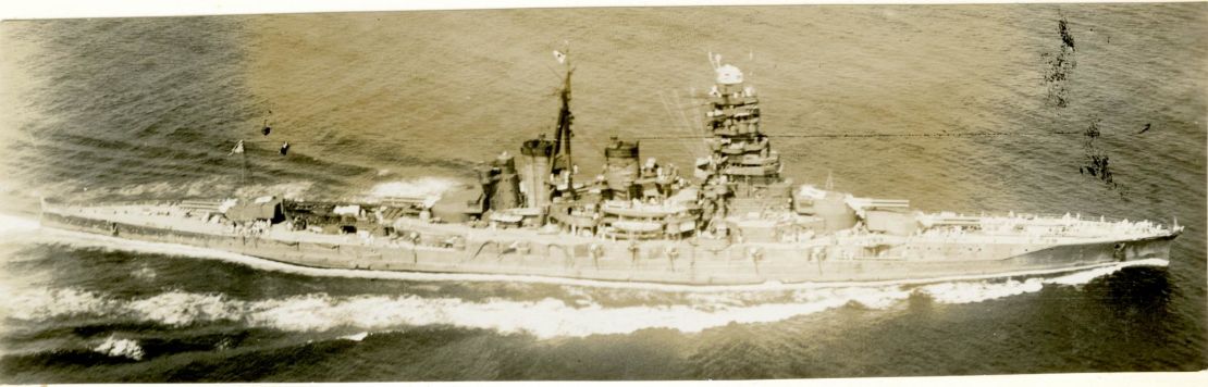 The 31,000-ton Hiei was half the size of the largest Japanese battleships, Musashi and Yamato.