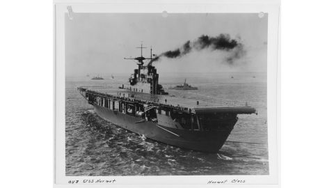The USS Hornet (CV-8) was commissioned in 1941 and saw about a year of valiant service before sinking.