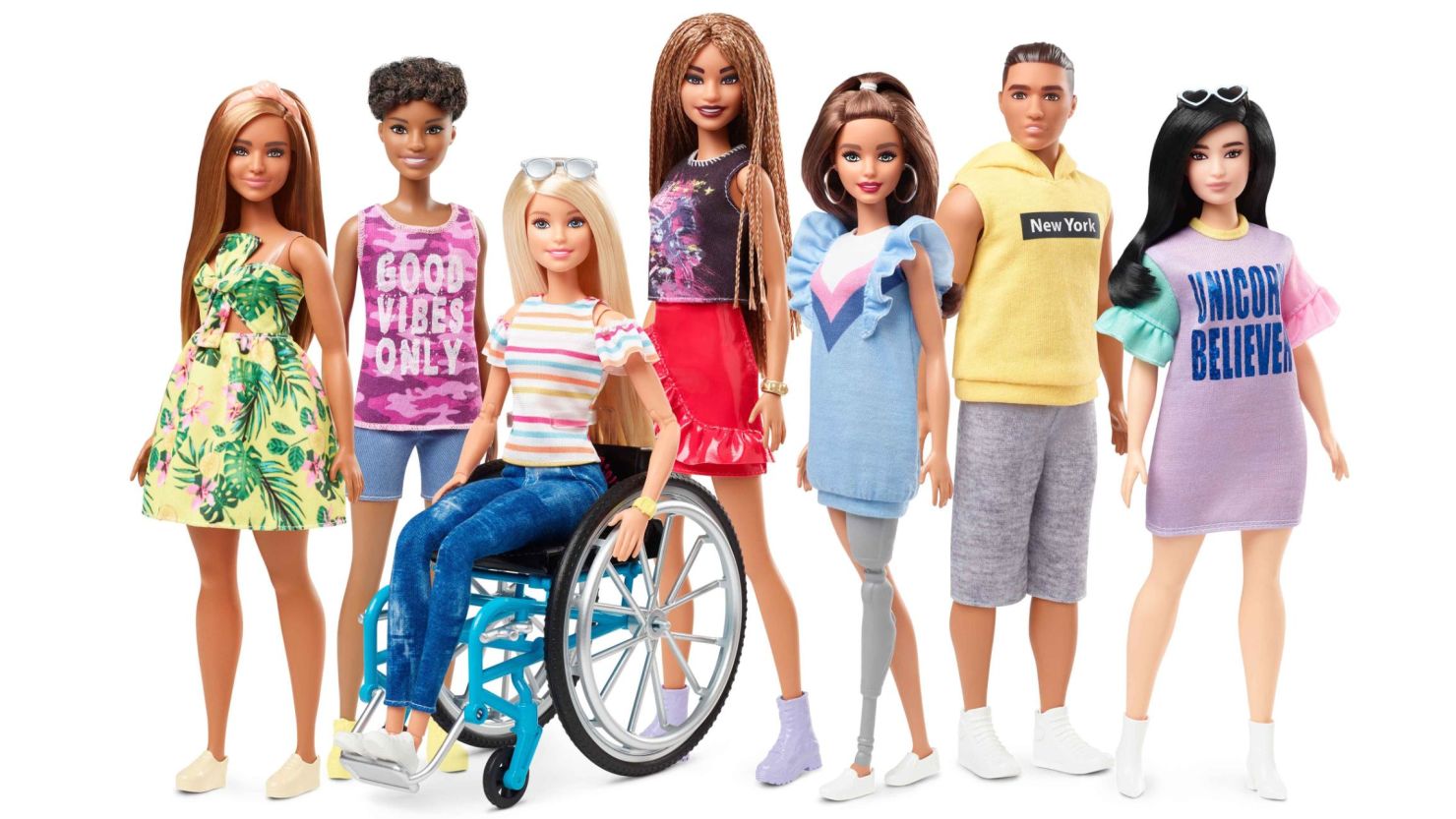 Barbie introduces dolls with wheelchairs and prosthetic limbs