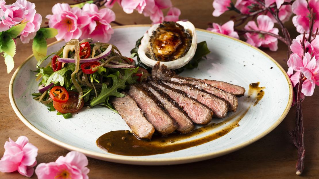 Yardbird's Japanese wagyu and abalone.