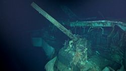 USS Hornet Wreckage Gun
