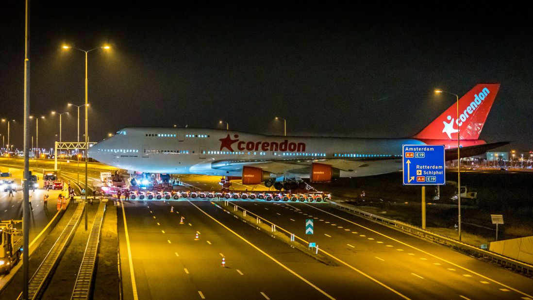 <strong>Final journey: </strong>This airplane is a decommissioned Boeing 747-400 that's been acquired by Corendon Hotels & Resorts. It recently made its final trip from Amsterdam's Schipol Airport to Badhoevedorp's Corendon Village Hotel -- via road.