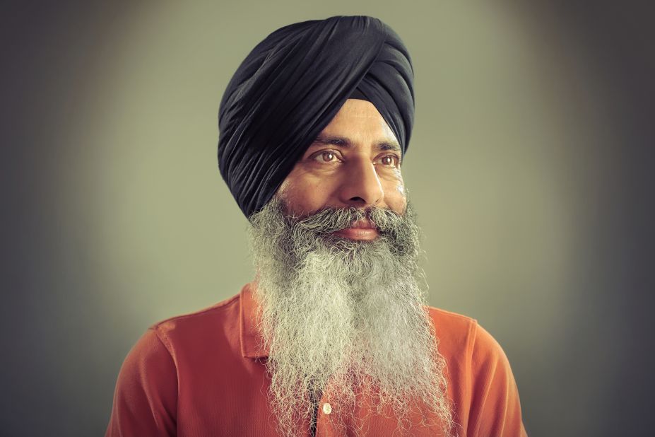 A portrait from the book "Turbans and Tales," which explores the role of the turban in Sikh identity. Scroll through to see more images from the project.