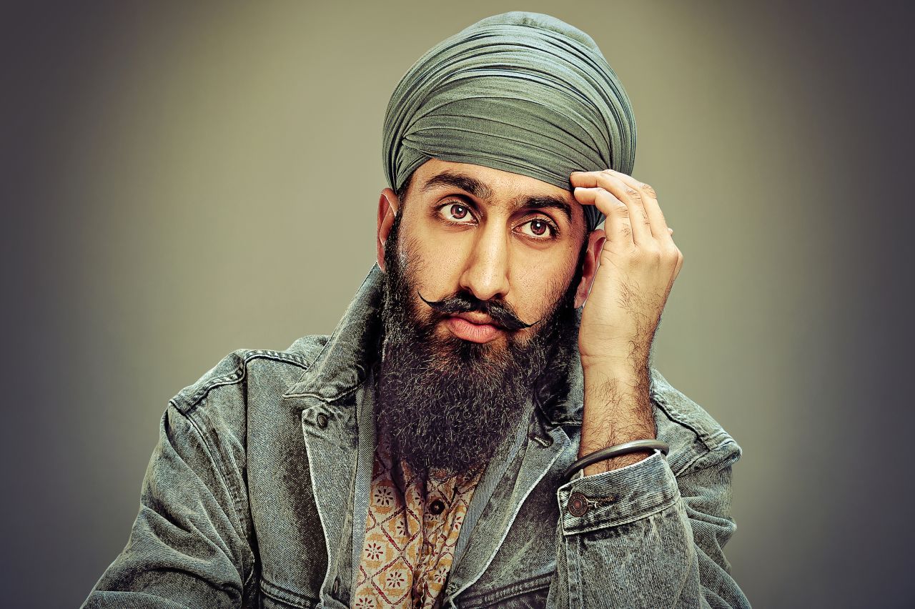An image by the authors from their photography project exploring the turban's role in Sikhism today.