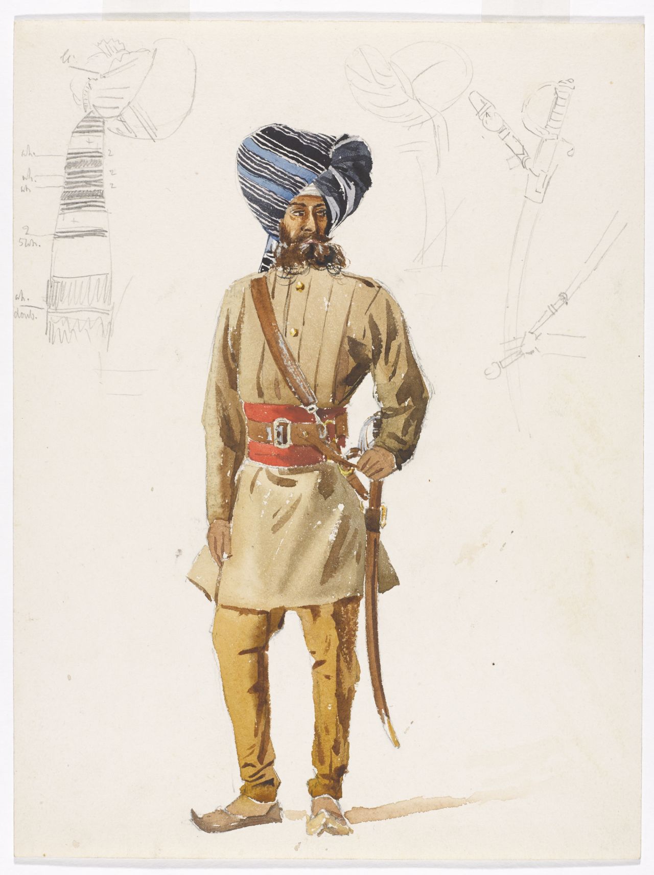 Some styles of turban, such as those worn by cavalry regiments or used for special occassions like weddings, feature a tail of loose cloth at the back.