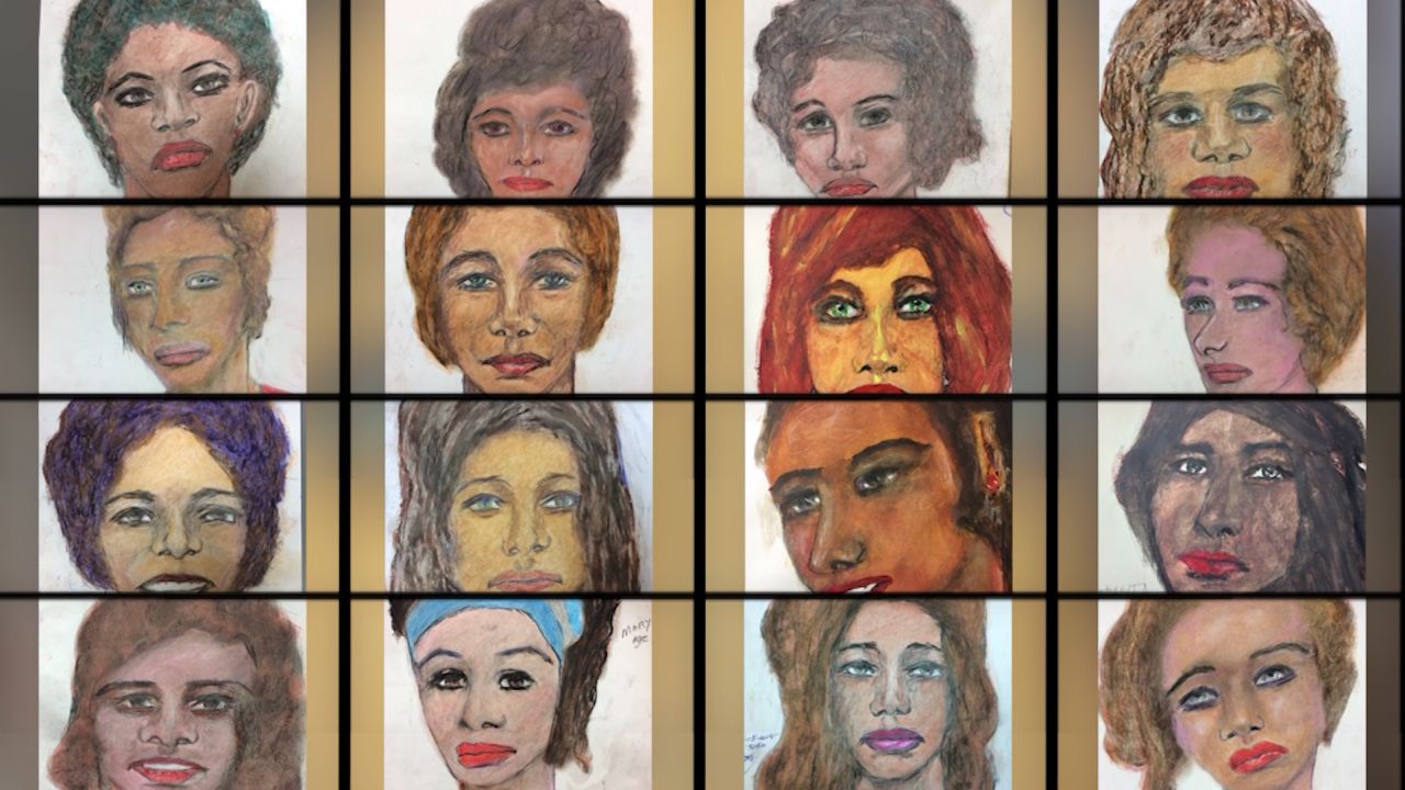The FBI released these portraits drawn by confessed serial killer Samuel Little.