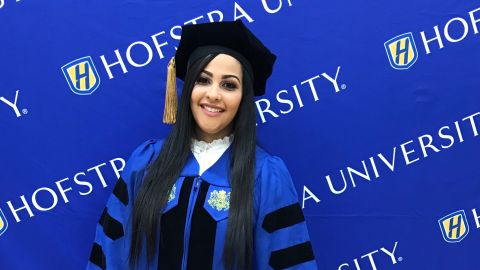 Mariel Colon at her graduation from Hofstra University.