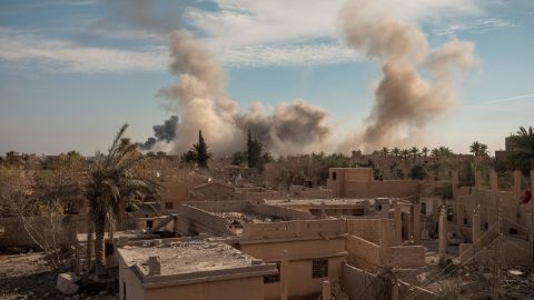 Coalition jets hit ISIS positions in Susa, Syria, in January.