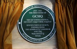 The centenary plaque at Watergate House contains a coded message.