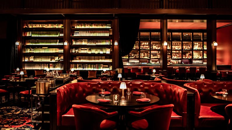 <strong>NoMad Las Vegas:</strong> The hotel's restaurant dining room, helmed by Eleven Madison Park Chef Daniel Humm, is designed to replicate an old library.