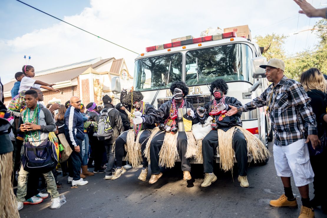 Zulu members parade on Mardi Gras in 2018 in New Orleans.